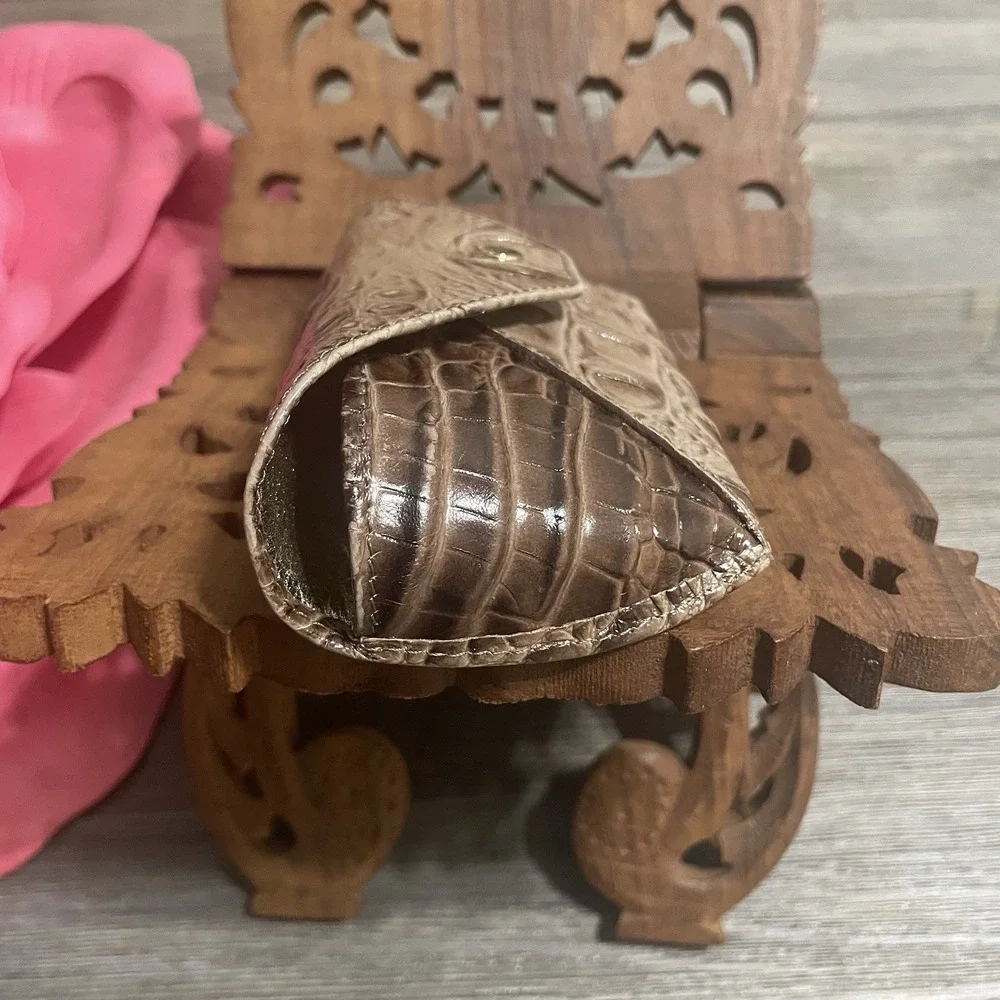 Brahmin croc embossed